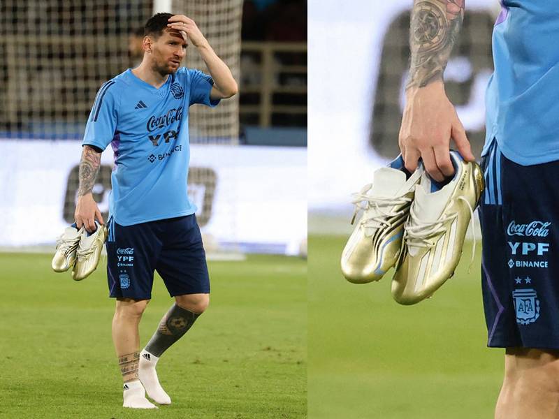 Messi thường sử dụng giày của hãng Adidas